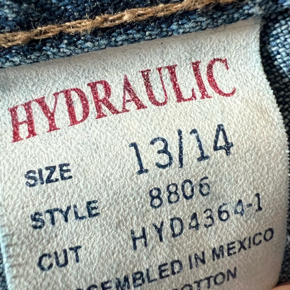 Hydraulic Maxi Denim Jean Skirt NWT SZ 13/14 Slit back Long Maxi Length - Picture 5 of 14